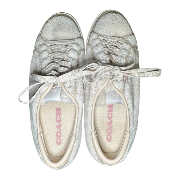 Coach Citysole Shearling Sherpa Lace Up Sneakers - Picture 8 of 11